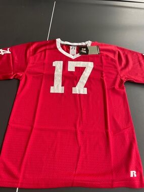 Russell Athletic Red Men's Jersey with White Number 17